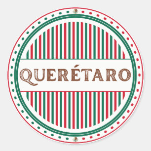 Pegatina Redonda Emblema del Orgullo de la Ciudad de Querétaro – Id