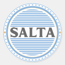 Pegatina Redonda Emblema del Orgullo de la Ciudad de Salta – Identi
