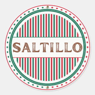 Pegatina Redonda Emblema del Orgullo de la Ciudad de Saltillo – Ide