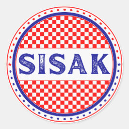 Pegatina Redonda Emblema del Orgullo de la Ciudad de Sisak – Identi
