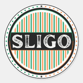 Pegatina Redonda Emblema del Orgullo de la Ciudad de Sligo – Identi