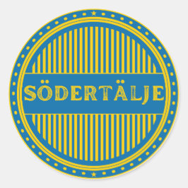 Pegatina Redonda Emblema del Orgullo de la Ciudad de Södertälje – I