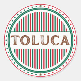 Pegatina Redonda Emblema del Orgullo de la Ciudad de Toluca – Ident