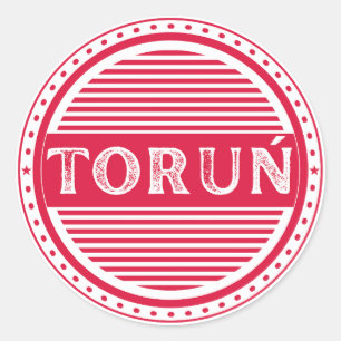 Pegatina Redonda Emblema del Orgullo de la Ciudad de Toruń – Identi