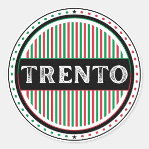 Pegatina Redonda Emblema del Orgullo de la Ciudad de Trento - Ident