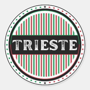 Pegatina Redonda Emblema del Orgullo de la Ciudad de Trieste – Iden