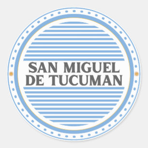 Pegatina Redonda Emblema del Orgullo de la Ciudad de Tucumán – Iden