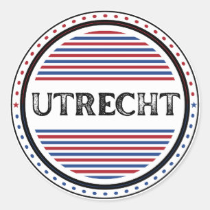 Pegatina Redonda Emblema del Orgullo de la Ciudad de Utrecht – Iden