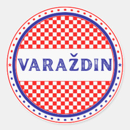 Pegatina Redonda Emblema del Orgullo de la Ciudad de Varaždin – Ide