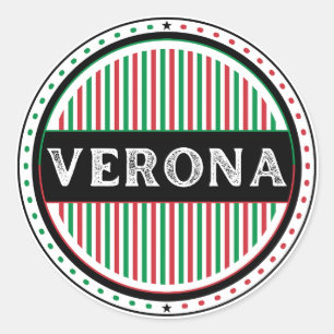 Pegatina Redonda Emblema del Orgullo de la Ciudad de Verona – Ident