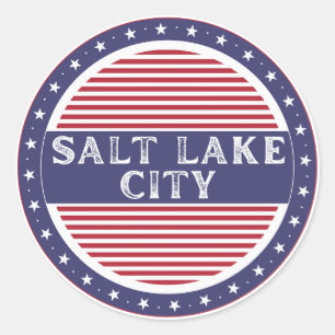 Pegatina Redonda Emblema del Orgullo de Salt Lake City – Identidad