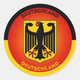 Pegatina Redonda Emblema del Patrimonio de Alemania