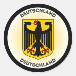 Pegatina Redonda Emblema del Patrimonio de Alemania