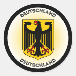 Pegatina Redonda Emblema del Patrimonio de Alemania