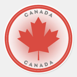 Pegatina Redonda Emblema del Patrimonio de Canadá