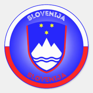 Pegatina Redonda Emblema del Patrimonio de Eslovenia