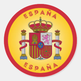Pegatina Redonda Emblema del Patrimonio de España