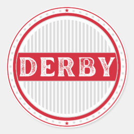 Pegatina Redonda Emblema Derby City Pride - Identidad Inglesa