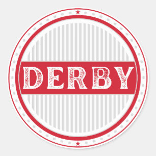 Pegatina Redonda Emblema Derby City Pride - Identidad Inglesa