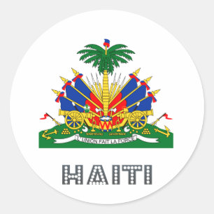 Pegatina Redonda Emblema haitiano