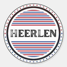 Pegatina Redonda Emblema Heerlen City Pride – Identidad holandesa