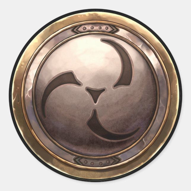 Pegatina Redonda Emblema japonés (Kamon) (Anverso)