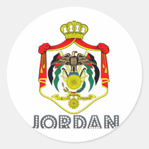 Pegatina Redonda Emblema jordano