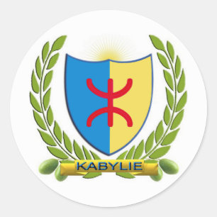 Pegatina Redonda emblema kabylie 2010
