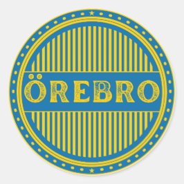 Pegatina Redonda Emblema Örebro City Pride – Identidad Sueca