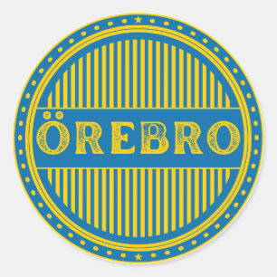 Pegatina Redonda Emblema Örebro City Pride – Identidad Sueca