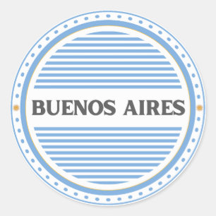 Pegatina Redonda Emblema Orgullo Ciudad de Buenos Aires Identidad A