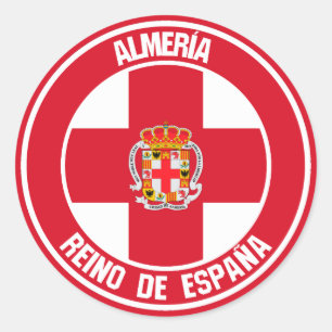 Pegatina Redonda Emblema redondo de Almería