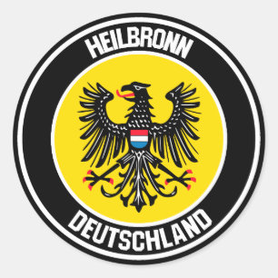 Pegatina Redonda Emblema redondo de Heilbronn