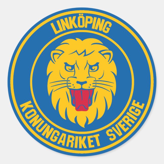 Pegatina Redonda Emblema redondo de Linköping (Anverso)