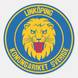 Pegatina Redonda Emblema redondo de Linköping