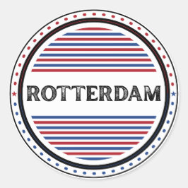 Pegatina Redonda Emblema Rotterdam City Pride – Identidad holandesa