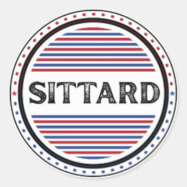 Pegatina Redonda Emblema Sittard City Pride – Identidad holandesa