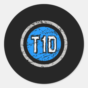 Pegatina Redonda Emblema superhéroe T1D tipo 1 Sensibilización sobr