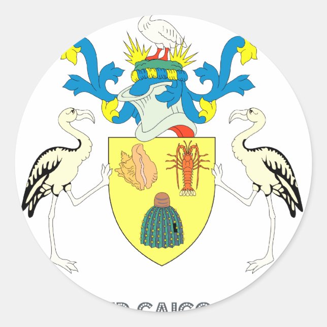 Pegatina Redonda Emblema turco (Anverso)