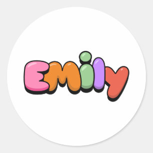 Pegatina Redonda Emily