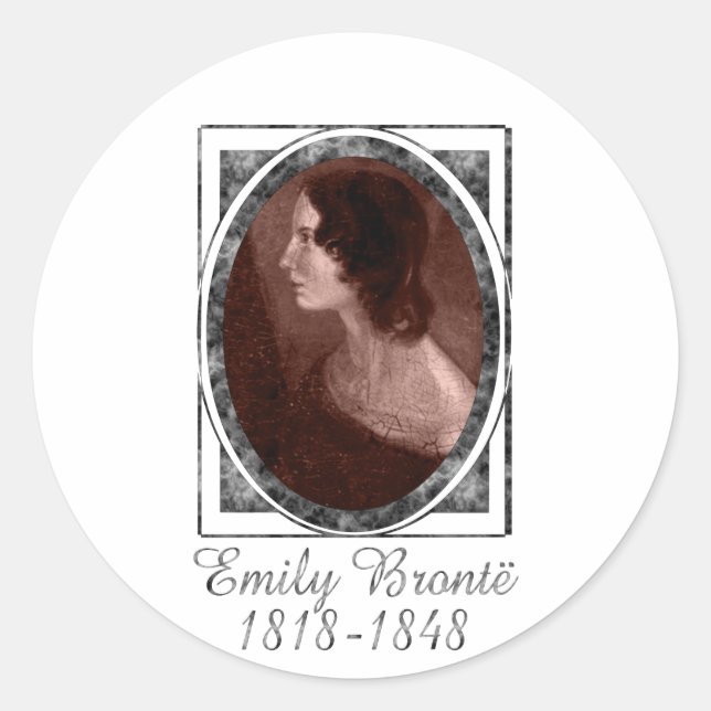 Pegatina Redonda Emily Brontë (Anverso)