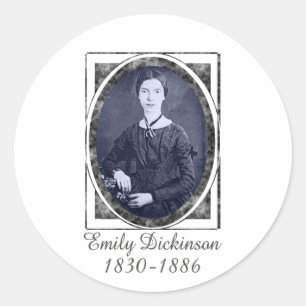 Pegatina Redonda Emily Dickinson