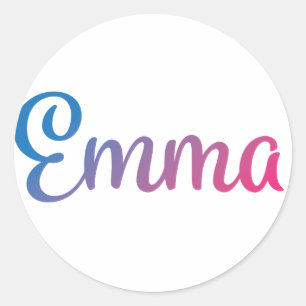 Pegatina Redonda Emma Stylish Cursive