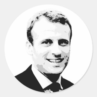 Pegatina Redonda Emmanuel Macron
