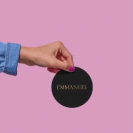 Pegatina Redonda EMMANUEL Minimalist Gold Sticker – Christmas Decor