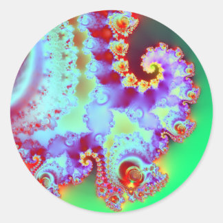 Pegatina Redonda Emma's Garden III ・ Arte fractal ・ Goa