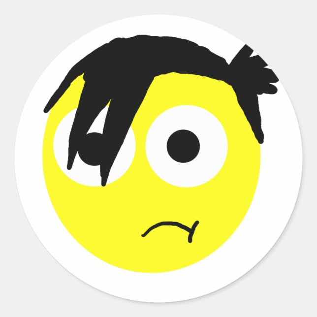 Pegatina Redonda Emo Sticker (Anverso)