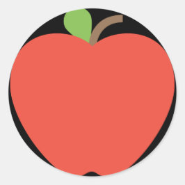 Pegatina Redonda Emoji de Apple Rojo