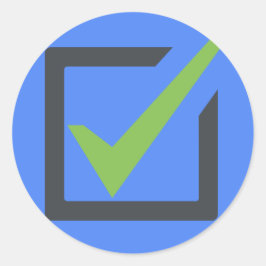 Pegatina Redonda Emoji de casilla de verificación