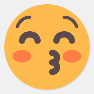 Pegatina Redonda Emoji de colores Personalizados íntimos para los o